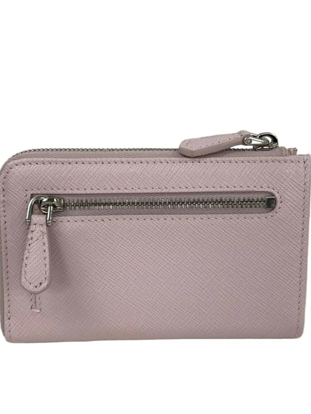 PRADA - 1PP122 Light Pink Saffiano Leather Coin Case - Picture 2 of 5